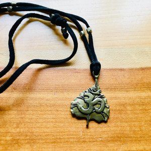 Brass Om Pendant Necklace